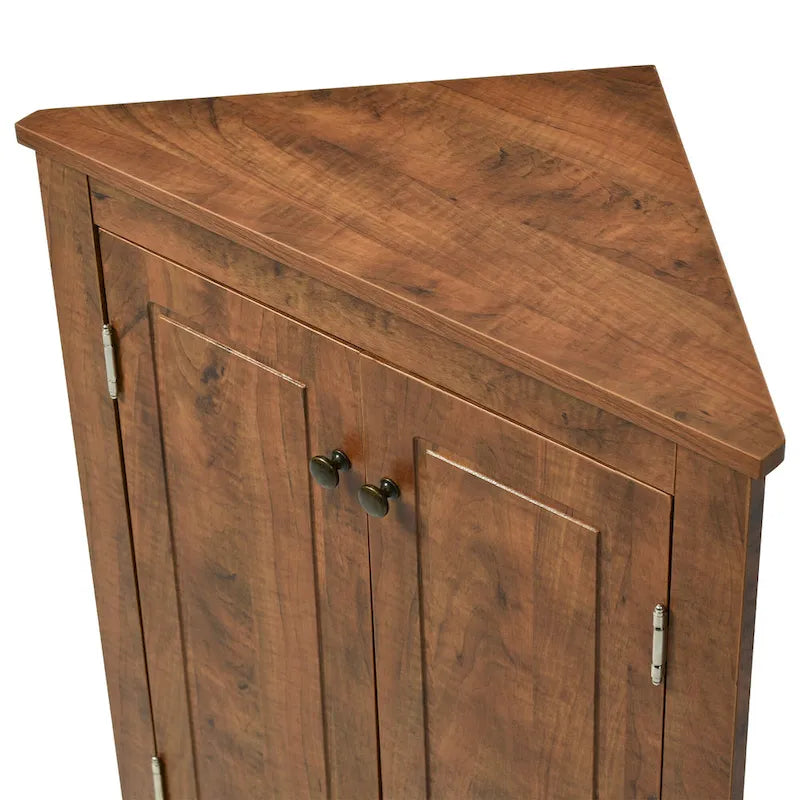 Triangle Bathroom Storage Cabinet with Adjustable Shelves