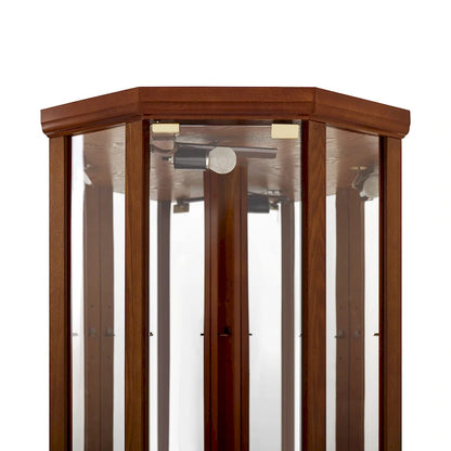 6 Shelf Lighted Corner Curio Cabinet(E26 light bulb not included)